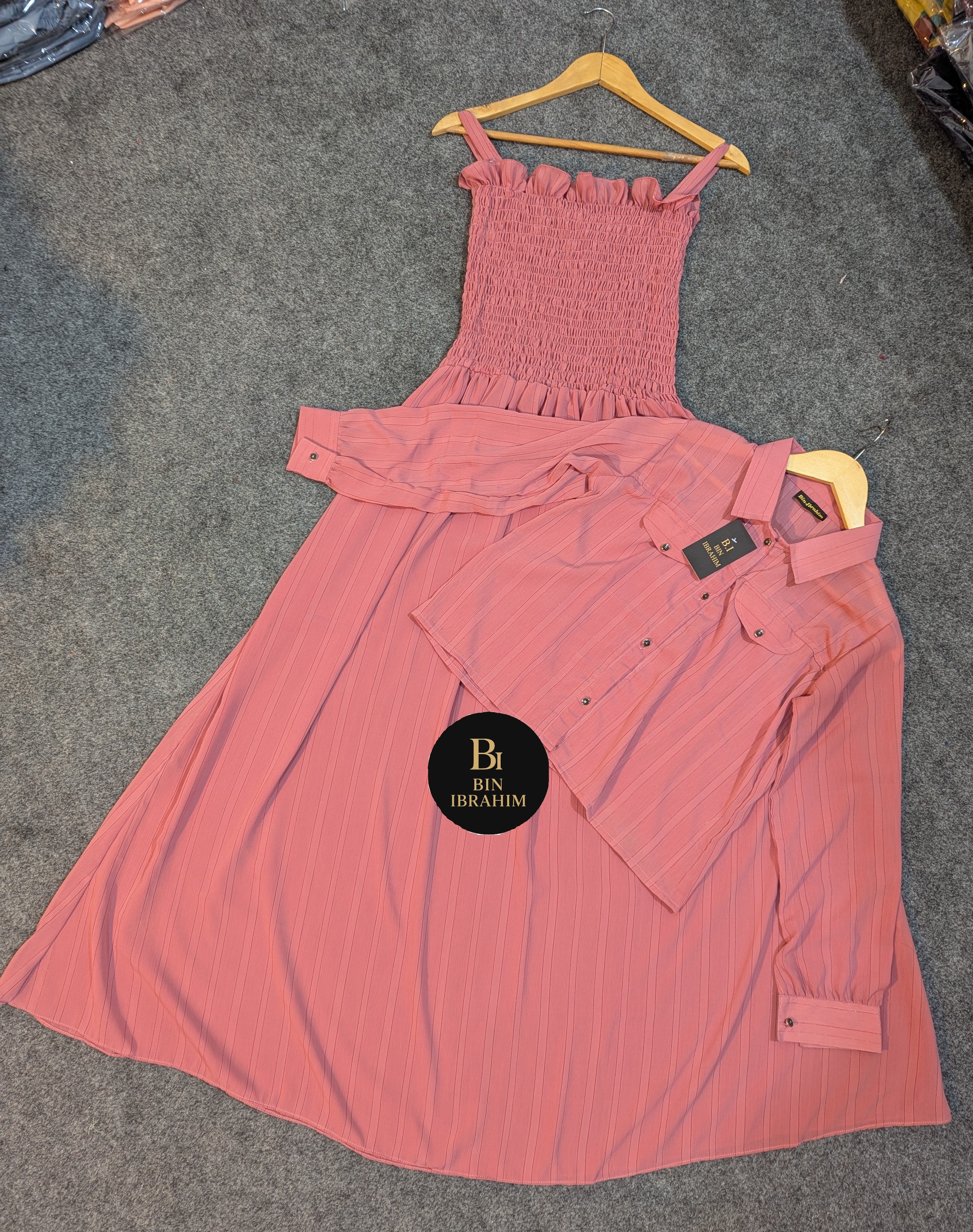 Western Smocked Jacket Maxi Dress