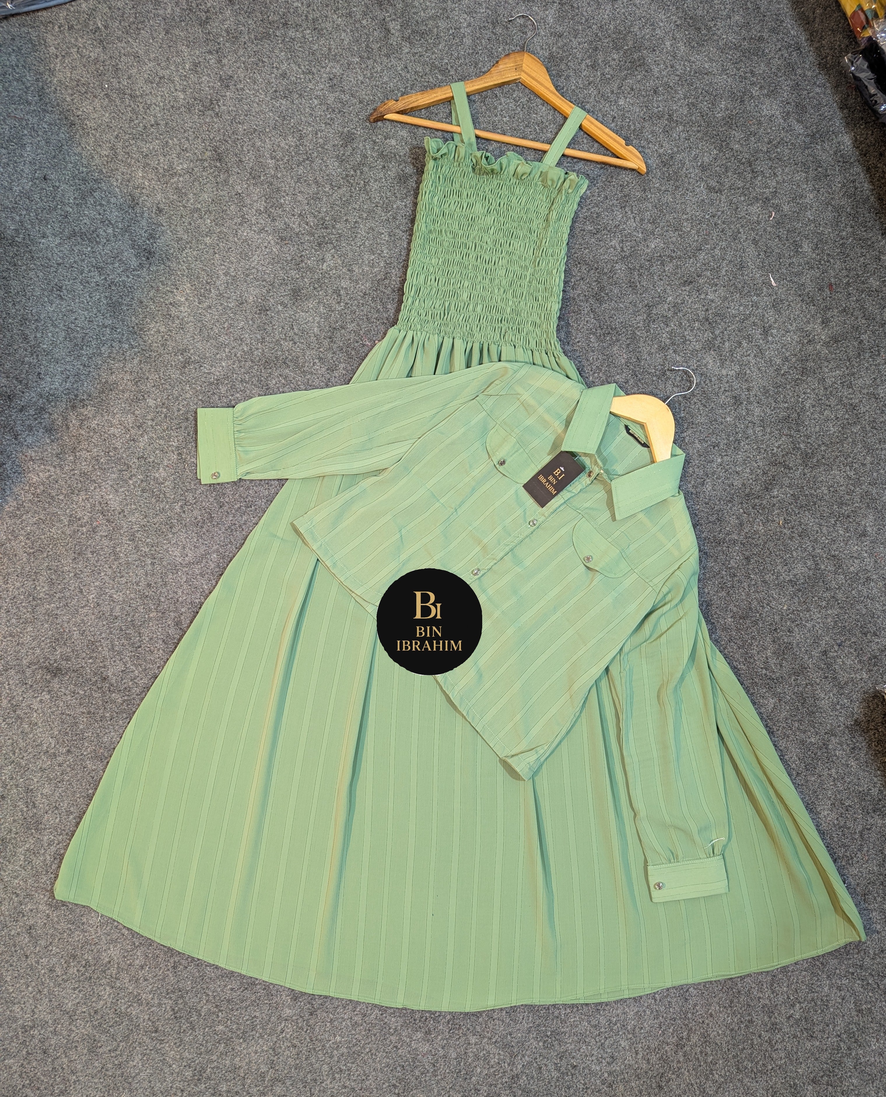 Western Smocked Jacket Maxi Dress