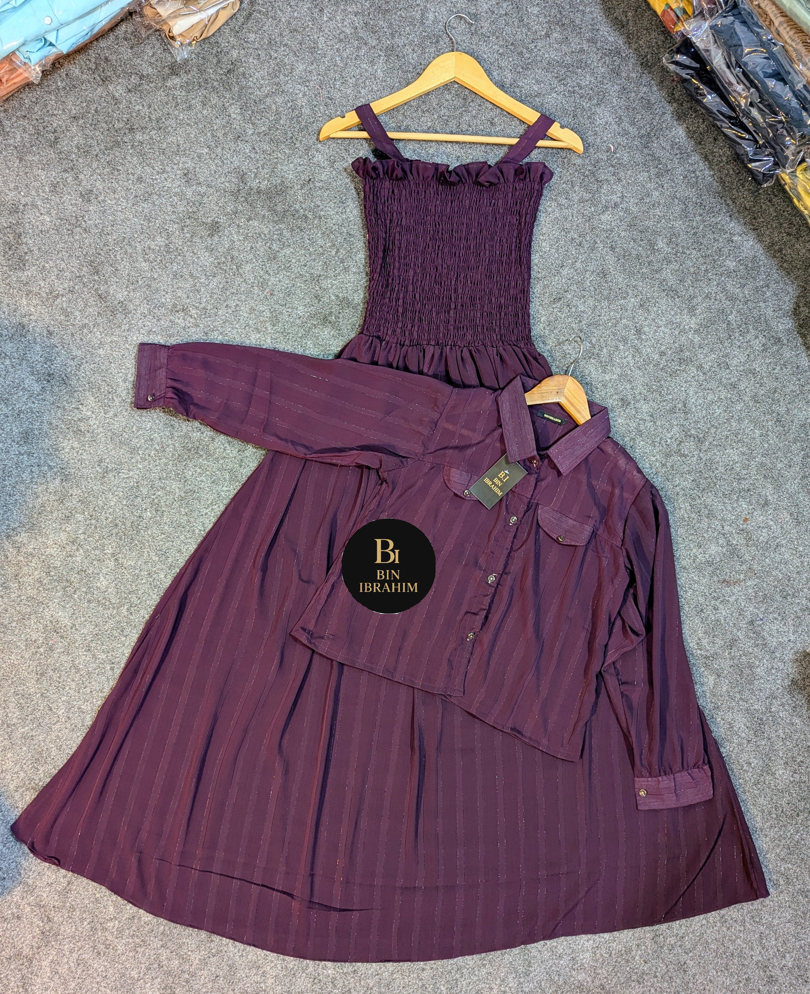 Western Smocked Jacket Maxi Dress